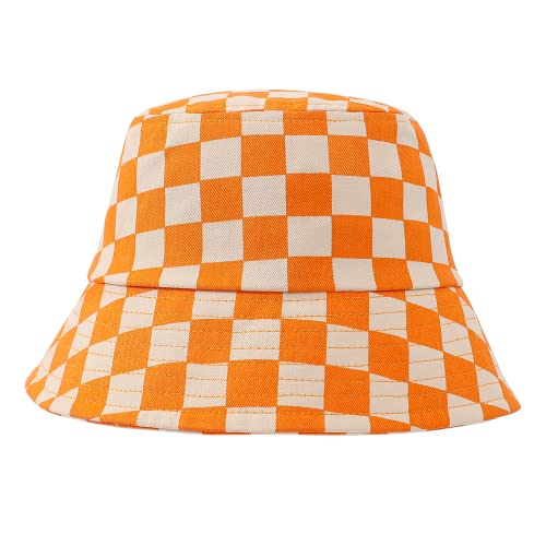 GuanGu Cute Bucket Hat for Women Men Stylish Checkerboard
