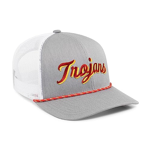 Pacific Headwear Standard USC Trojans Men Trucker Snapback Braid Cap, Main
