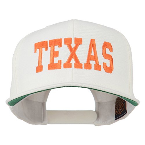 e4Hats.com College Texas Embroidered Snapback Cap - Natural OSFM
