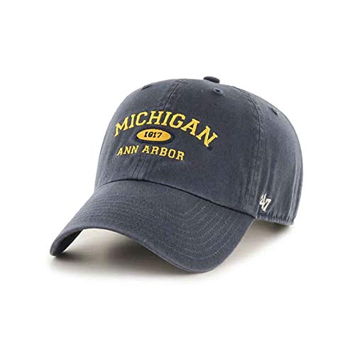 47 Michigan Wolverines Brand Established Clean Up Adjustable Hat Navy