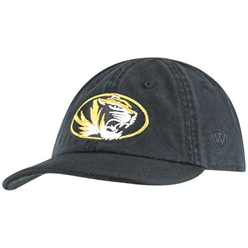 Top of the World unisex baby Ncaa (0-12 Mo) Adjustable Relaxed Fit Team Icon infant and toddler sports fan hats, Missouri Tigers Black, One Size US
