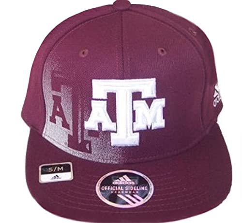 Texas A&M Aggies Sideline Flex Fit Size Small/Medium Flat Bill Hat Cap - Team Colors