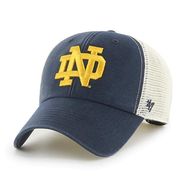 Campus Hats Notre Dame Fighting Irish Blue Grey Big Rig Mesh Top Trucker Top Mens/Womens/Youth Limited Edition Snapback Adjustable Baseball Hat/Cap