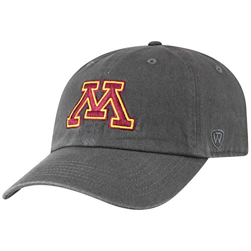 Top of the World Minnesota Golden Gophers Men's Adjustable Relaxed Fit Charcoal Icon hat, Adjustable