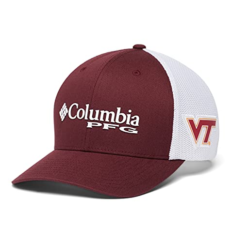 Columbia NCAA Virginia Tech Hokies Men's PFG Mesh Ball Cap Small/Medium, Small/Medium, VT - Deep Maroon