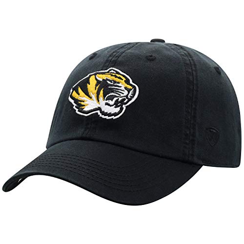 Top of the World Missouri Tigers Men's Relaxed Fit Adjustable Hat Team Color Primary Icon, Adjustable