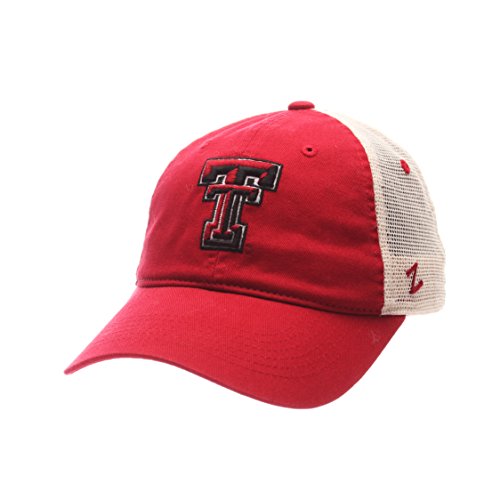 NCAA Zephyr Texas Tech Red Raiders Mens University Relaxed Hat, Adjustable, Team Color/Stone