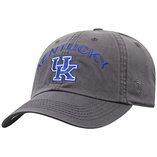 Kentucky Wildcats Men's Charcoal Gray Relaxed Fit Arch Adjustable Hat - Campus Hats