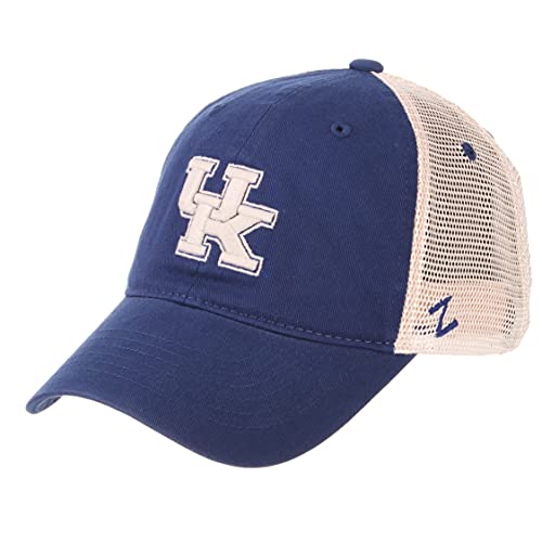NCAA Zephyr Kentucky Wildcats Mens University Relaxed Hat, Adjustable, Team Color/Stone