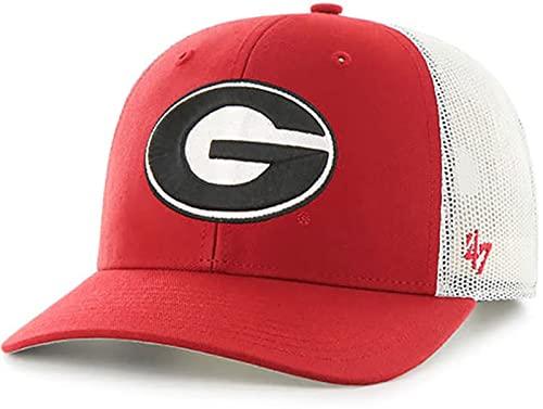 Georgia Bulldogs Trucker Snapback Adjustable Mesh Red Hat by '47 - Campus Hats