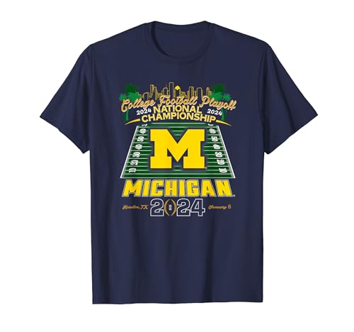 Michigan Wolverines 2024 CFP National Championship Houston T-Shirt