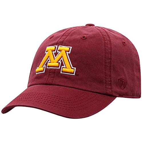 Top of the World Minnesota Golden Gophers Men's Relaxed Fit Adjustable Hat Team Color Primary Icon, Adjustable