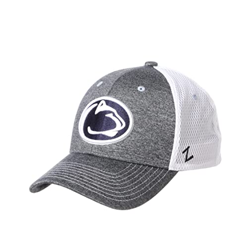 Zephyr NCAA Penn State Nittany Lions Mens Fitted Hat Sugarloaf, Penn State Nittany Lions Charcoal, Medium