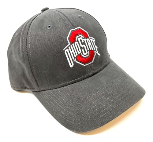 National Cap MVP Ohio State Buckeyes Logo Dark Grey Curved Bill Adjustable Hat