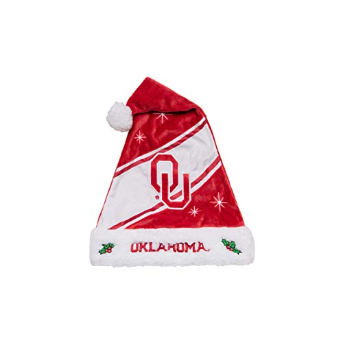 FOCO NCAA Oklahoma Sooners High End Holiday Santa Hat CapHigh End Holiday Santa Hat Cap, Team Color, One Size