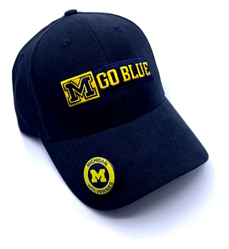 Michigan University Navy Hat Officially Licensed MVP Adjustable Classic Go Blue Team Cap