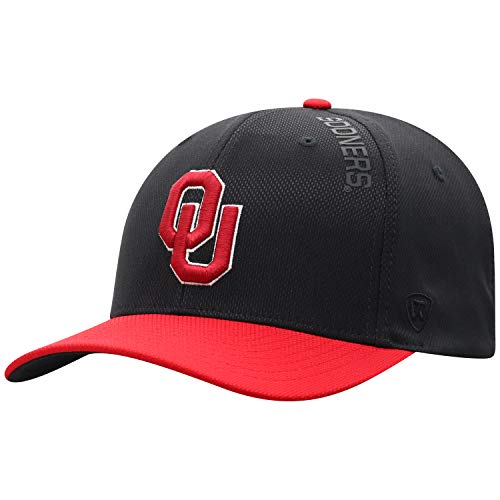 Top of the World NCAA Oklahoma Sooners Mens Reflex NCAA One Fit Hat Two-Tone Primary Icon, Purple, OSFM
