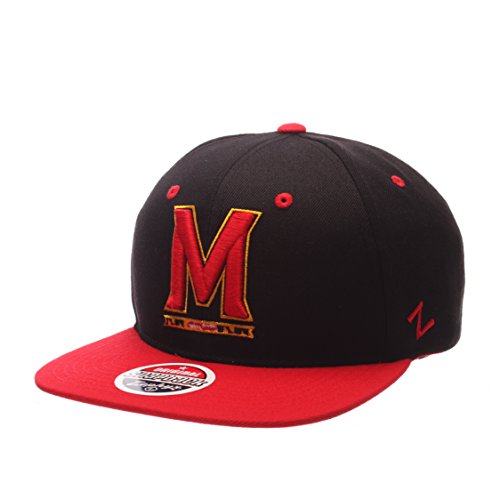 NCAA Zephyr Maryland Terrapins Mens Z11 Snapback Hat, Adjustable Size, Team Color