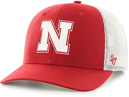 '47 Nebraska Cornhuskers Mens Womens Trucker Adjustable Snapback Red Team Color Logo Hat