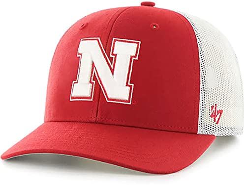 '47 Nebraska Cornhuskers Mens Womens Trucker Adjustable Snapback Red Team Color Logo Hat