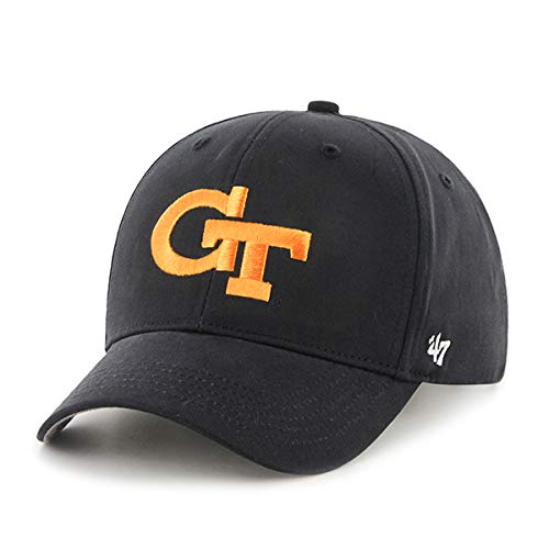 Georgia Tech Black Unisex Basic MVP Adjustable Hat by '47 Brand
