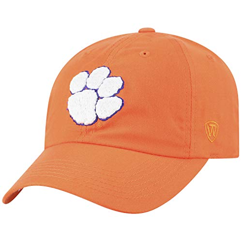 Top of the World Clemson Tigers Men's Adjustable Cotton Stretch College Staple Team Color Icon Hat, Adjustable