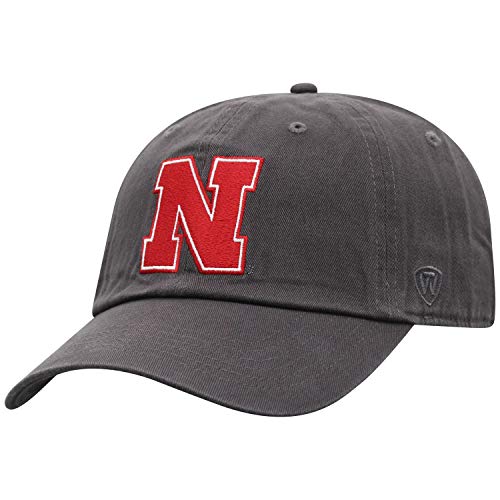Nebraska Cornhuskers Men's Adjustable Relaxed Fit Charcoal Gray Icon Adjustable Hat