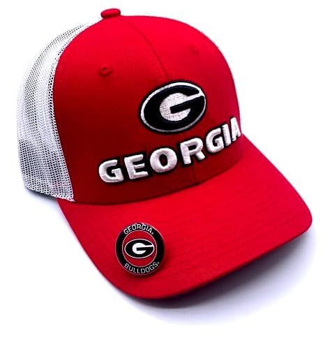 University Georgia Classic Two-Tone Hat Adjustable Bulldogs Mesh Trucker Cap (Two-Tone)