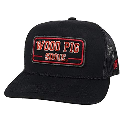 HOOEY Men's Officially Licensed Collegiate Adjustable Snapback Hat (Arkansas - 7216T-BK)