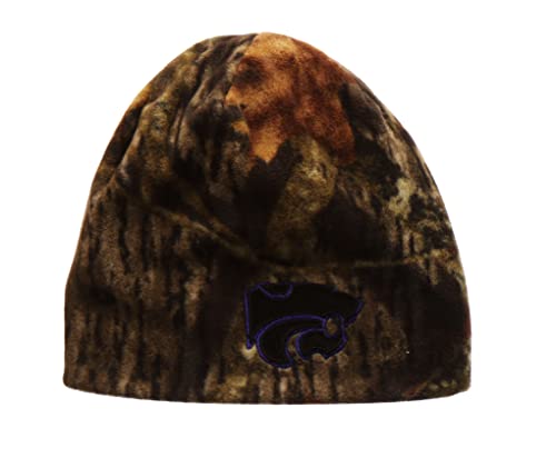 Zephyr Kansas State Wildcats Camouflage Skull Cap - NCAA Cuffless Camo Winter Knit Beanie Hat
