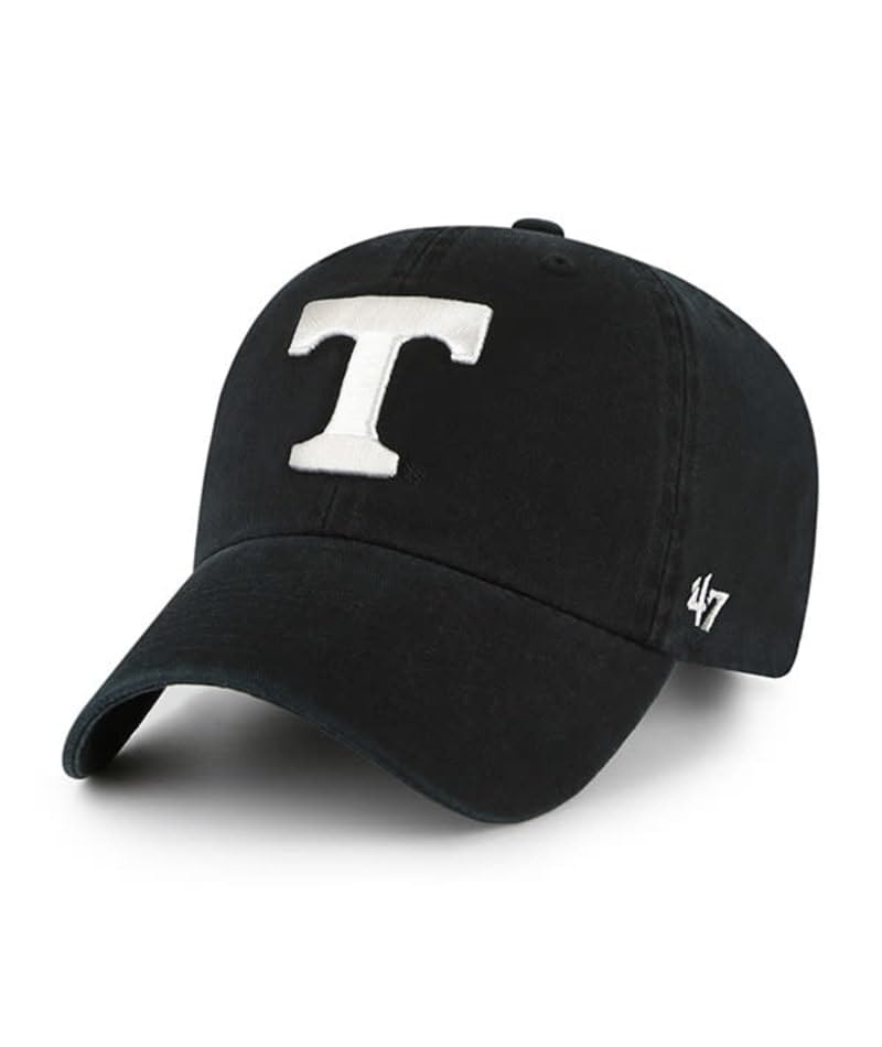 '47 Tennessee Vols Hat (Tennessee Volunteers) Mens Womens Clean Up Adjustable Cap, Black/White, One Size