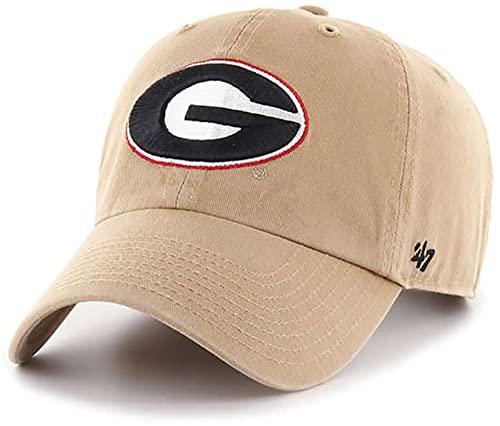 Georgia Bulldogs Clean Up Adjustable Strapback Khaki Tan Hat - Campus Hats