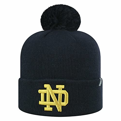 Top of the World Notre Dame Fighting Irish Men's Cuffed Pom Knit Hat Team Icon, One Fit