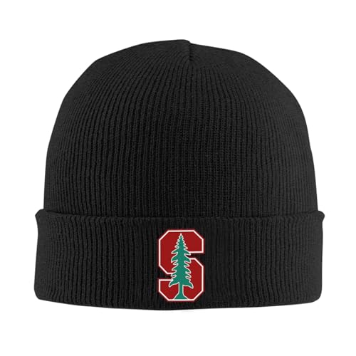 Stanford University Beanie Hat for Men and Women Winter Warm Hats Knit Slouchy Thick Skull Cap Black