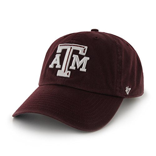 NCAA Texas A&M Aggies '47 Brand Clean Up Adjustable Hat, Dark Maroon 1, One Size