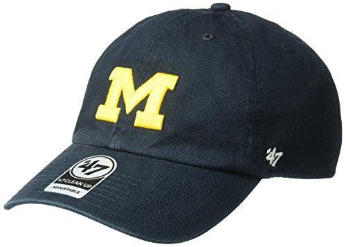 Michigan Wolverines Blue Cotton Clean Up Adjustable Hat - Campus Hats