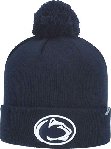 Top of the World Penn State Nittany Lions Men's Cuffed Pom Knit Hat Team Icon, One Fit