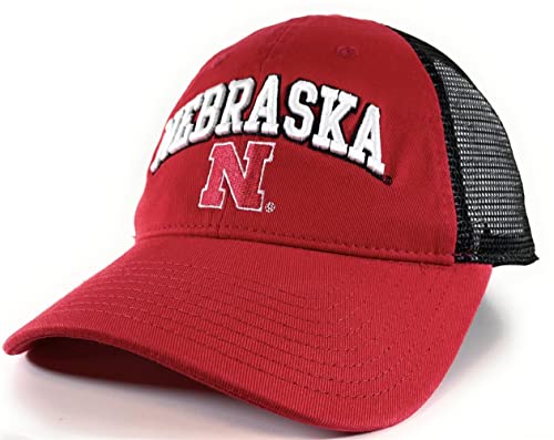 The Game/MV Sports Nebraska Cornhuskers Trucker Hat Classic Relaxed Mesh Nebraska Trucker Cap