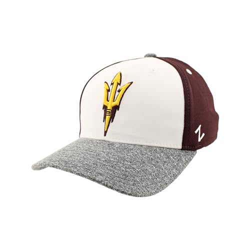 Zephyr Standard NCAA Officially Licensed Hat Fitted Ally, White, Medium