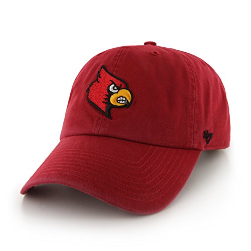 NCAA Louisville Cardinals '47 Brand Clean Up Adjustable Hat, Red, One Size