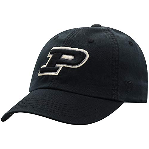 Top of the World Purdue Boilermakers Men's Relaxed Fit Adjustable Hat Team Color Primary Icon, Adjustable