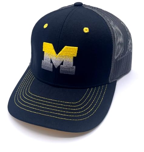 C5 Sports Officially Licensed Michigan University Hat Adjustable Mesh Trucker Team Logo Cap (Multicolor)