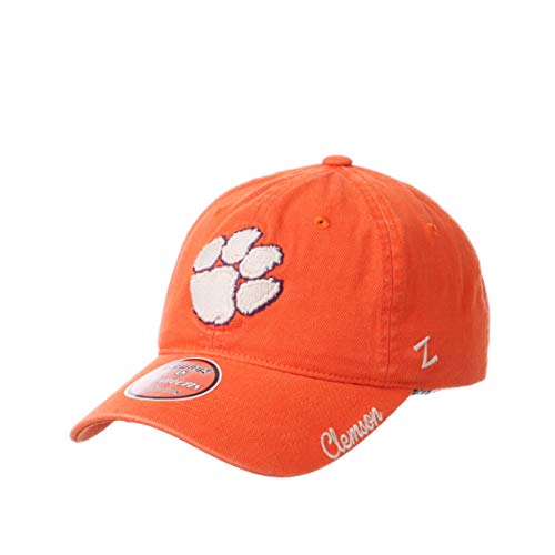 Zephyr NCAA Clemson Tigers Womens Adjustable Scholarship Hat Icon Team Color, Clemson Tigers Orange, Adjustable