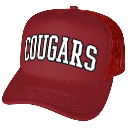 Campus Lab Official Washington State University Distressed School Name Foam Snapback Trucker Hat - Unisex for Men and Women