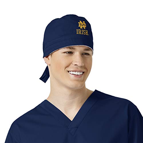 Notre Dame Fighting Irish Navy Embroidered ND logo Scrub Hat