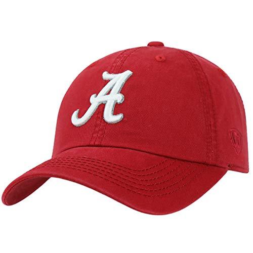 Top of the World Alabama Crimson Tide Men's Relaxed Fit Adjustable Hat Team Color Primary Icon, Adjustable - Campus Hats