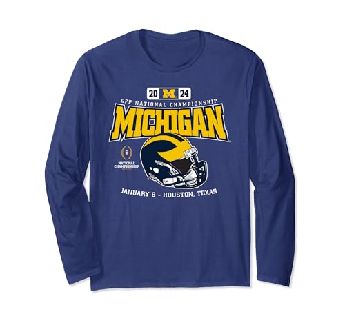 Michigan Wolverines 2024 CFP National Championship Blitz Long Sleeve T-Shirt