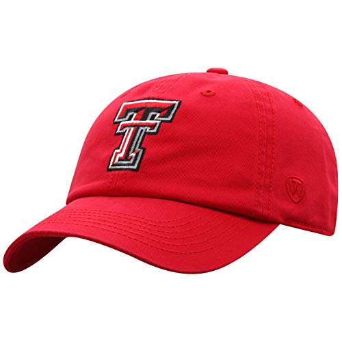 Top of the World Texas Tech Red Raiders Men's Adjustable Relaxed Fit Team Icon hat, Adjustable