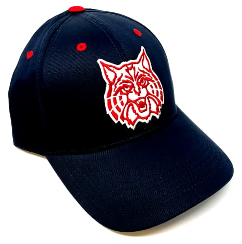 Navy Blue Arizona Wildcats Mascot Logo MVP Curved Bill Adjustable Hat