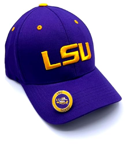 LSU University MVP Hat Classic Tigers Adjustable Team Logo Embroidered Cap (Purple)